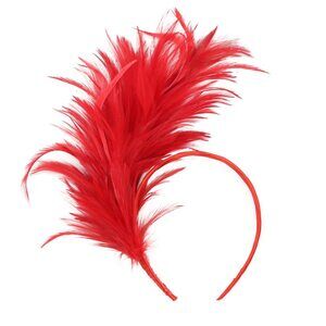 1920s Fascinator Women Feather Headband Headpiece For Cocktail Wedding 5286